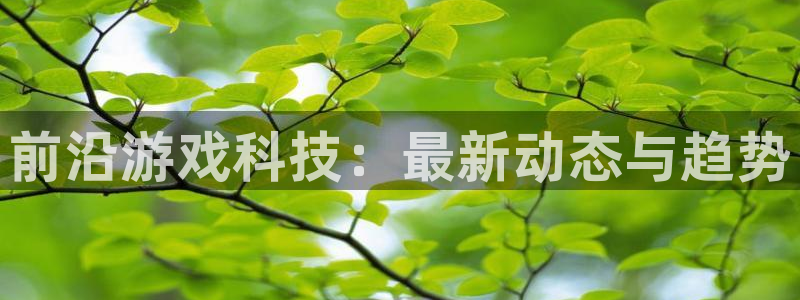 赢咖娱乐手机网页版登录：前沿游戏科技：最新动态与趋势