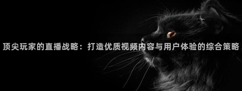 赢咖娱乐测速登陆：顶尖玩家的直播战略：打造优质视频内容与用户