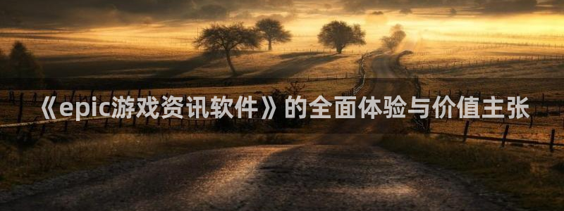 赢咖iii平台：《epic游戏资讯软件》的全面体验与价值主张
